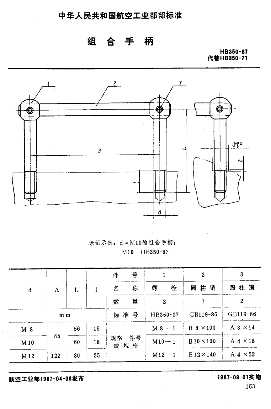 HB 350-1987組合手柄