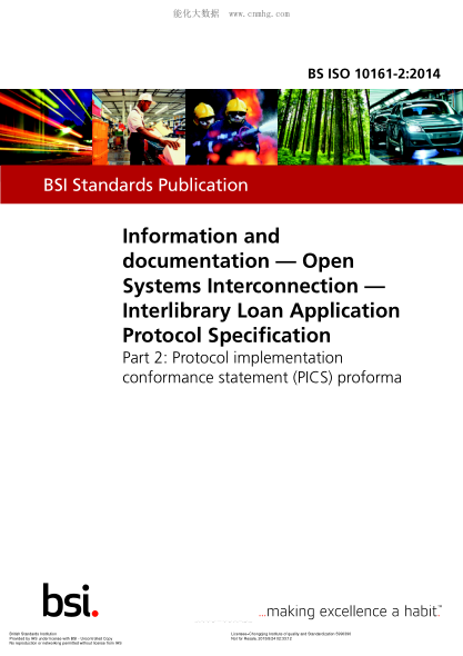 BS ISO 10161-2-2014 信息和文獻 開放系統(tǒng)互連 館際互借協(xié)議規(guī)范 協(xié)議履行一致性聲明(PICS)形式 Information and documentation. Open Systems Interconnection. Interlibrary Loan Application Protocol Specification. Protocol implementation conformance statement (PICS) proforma