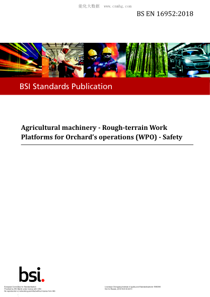 EN 16952-2018Agricultural machinery. Rough-terrain Work Platforms for Orchard’s operations (WPO). Safety