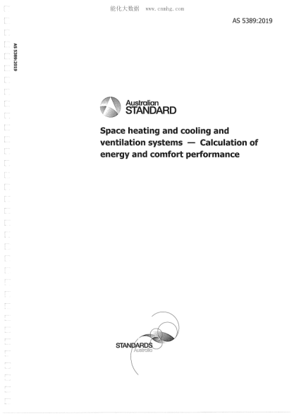 AS 5389-2019  Space heating and cooling and ventilation systems - Calculation of energy and comfort performance
