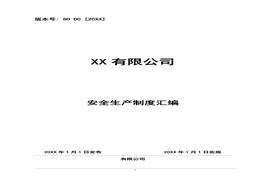 安全生產(chǎn)制度匯編docx