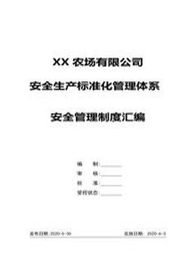 安全生產(chǎn)標(biāo)準(zhǔn)化管理體系安全管理制度匯編doc
