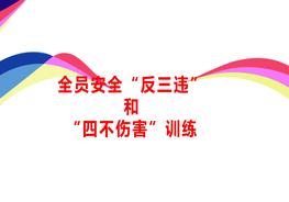 全員安全“反三違”和“四不傷害”訓(xùn)練pptx
