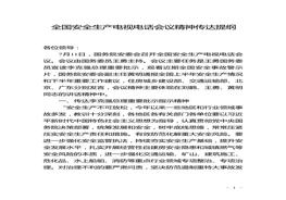 711全國(guó)安全生產(chǎn)電視電話會(huì)議精神傳達(dá)提綱doc