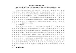 企業(yè)安全生產專項整治三年行動總體方案(1)docx